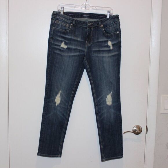 Vigoss Blue The Thompson Tomboy Skinny Jeans Women's Size 31X25 - Picture 2 of 15